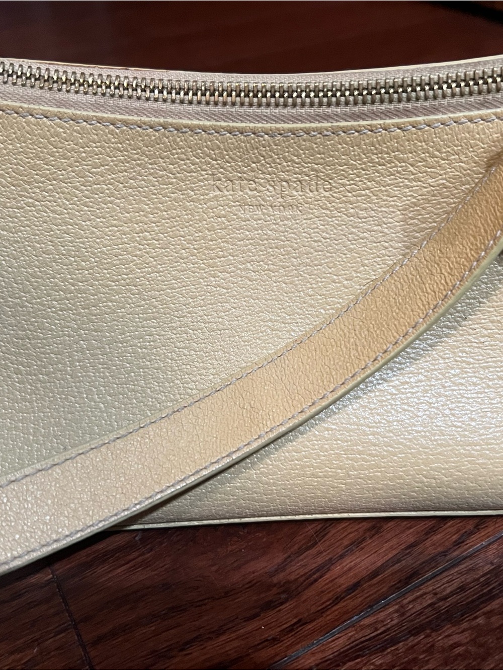 kate spade cream pebbled leather shoulder bag
